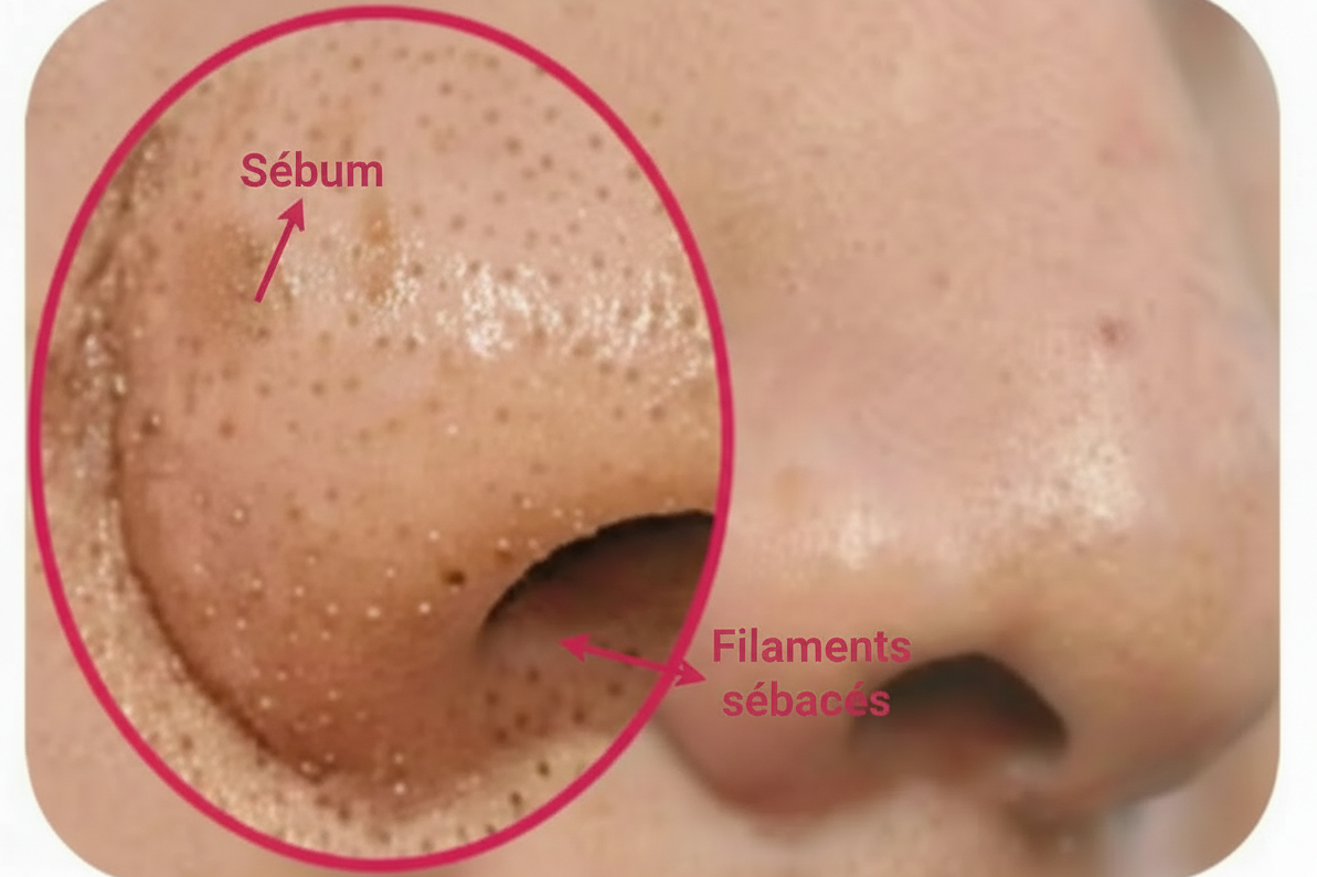 Image avec Sébum oxydé corrigé